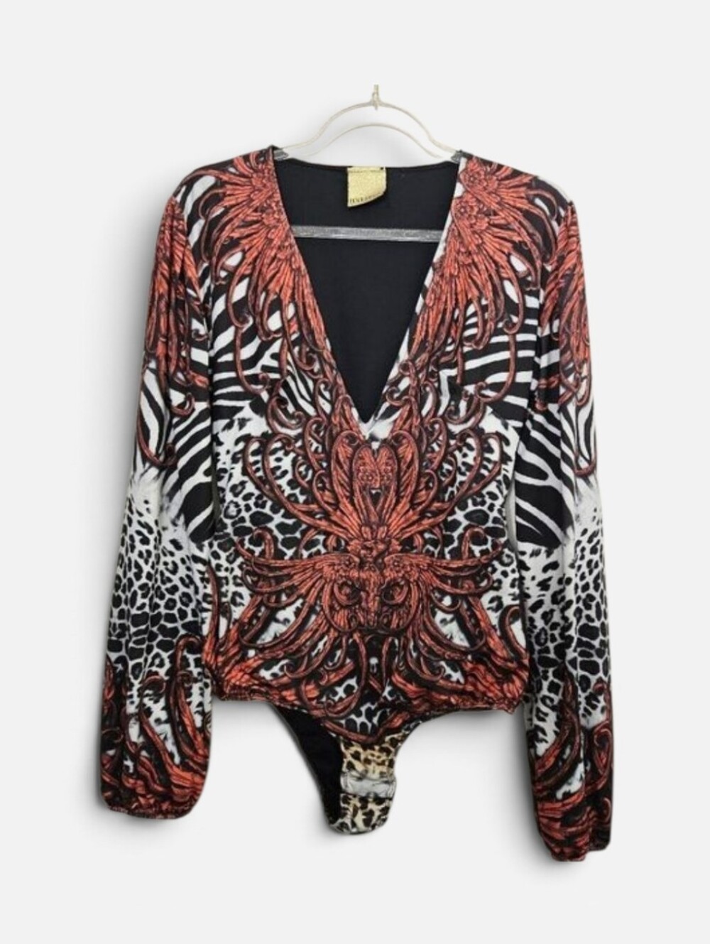 Lanca Perfume Body Suit Animal Print Y2K  Size Medium